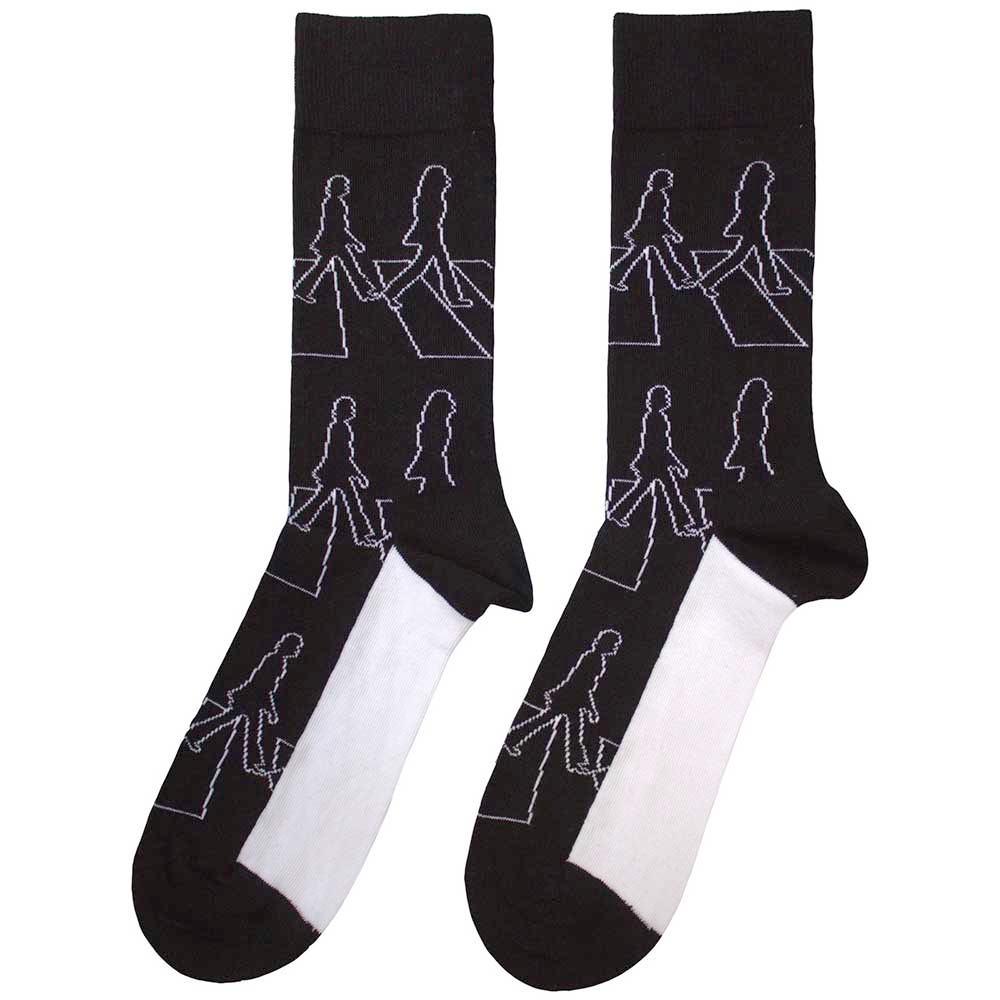 The Beatles - Abbey Road Outlines Chaussettes - Noir